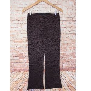 Zara Animal Print Flare Cropped Pants Blogger Fav